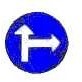 Compulsory go ahead or turn to right